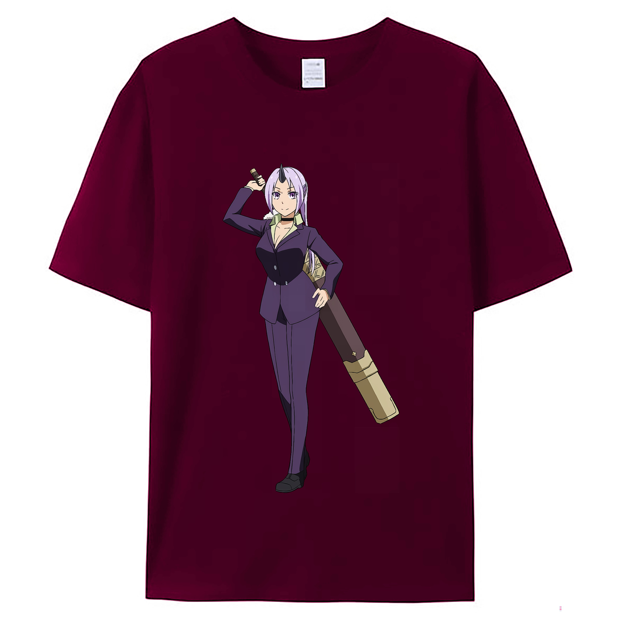 （画像用） 転スラ Regarding Reincarnated to Slime レディースカジュアルプリントTシャツ（綿100％）